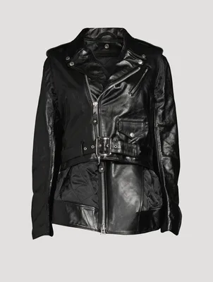 Leather Biker Blouson Jacket