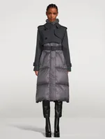 Wool Melton x Padded Coat
