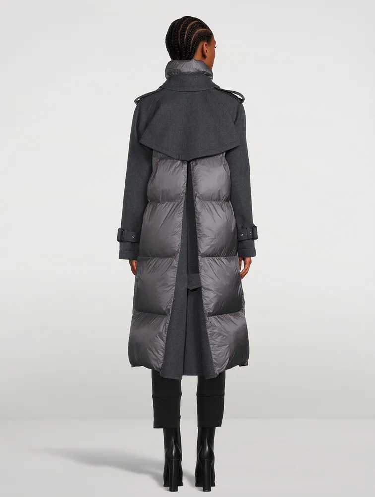 Wool Melton x Padded Coat