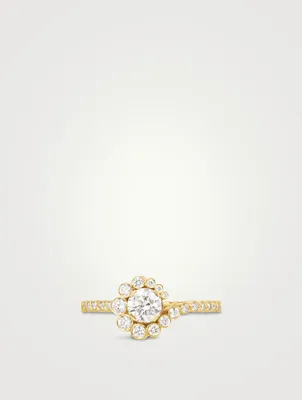 Celestine De Diamant 18K Gold Engagement Ring With Diamonds