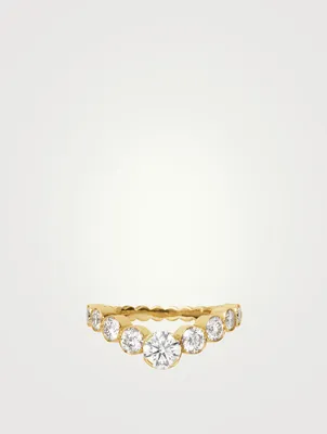 Ensemble Grace Royal 18K Gold Engagement Ring With Diamonds