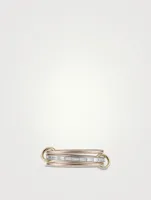 Rhea 18K Gold Stacked Ring With Diamonds