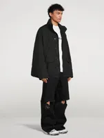 Washed Cotton Poplin Light Parka