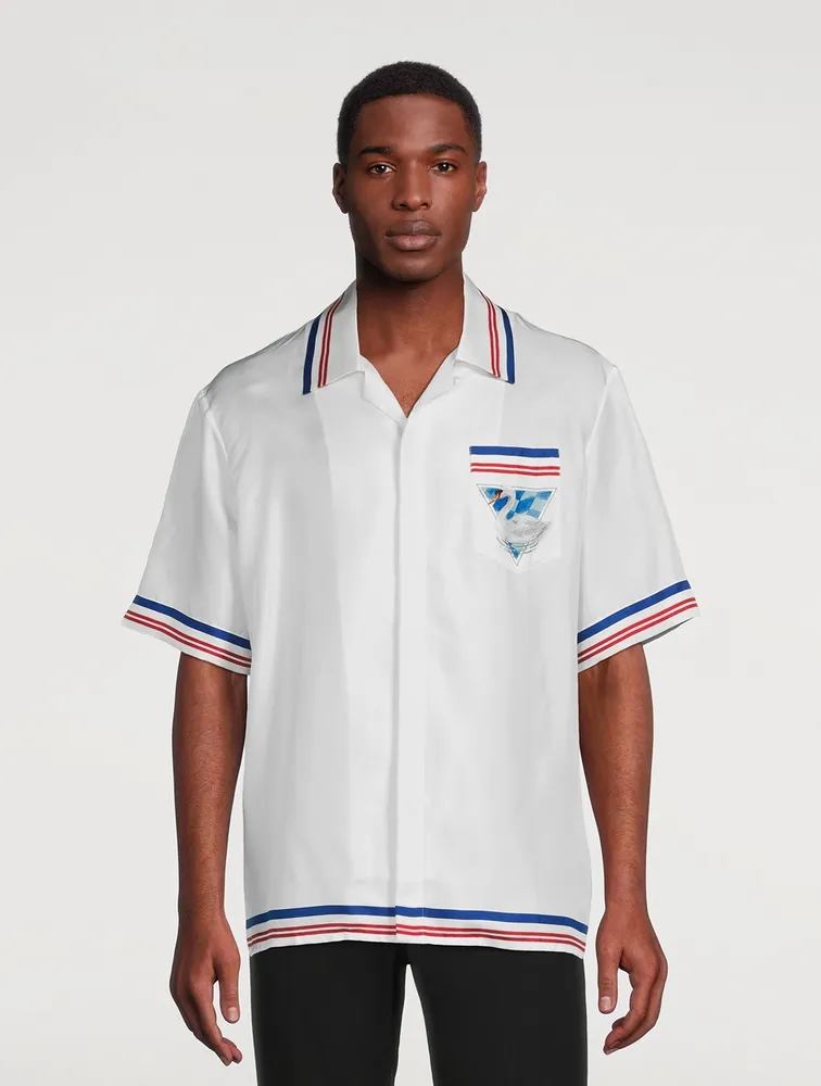 Par Avion Silk Short-Sleeve Shirt