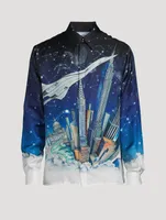 Silk Shirt With Jet Artwork