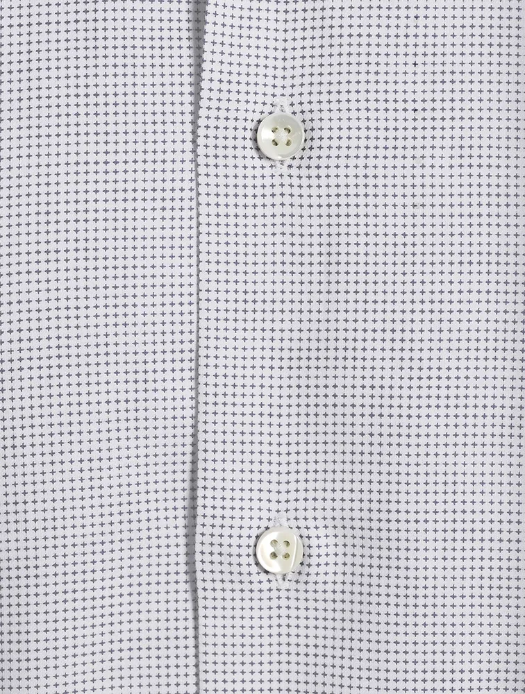 Cotton Dress Shirt Dot Print