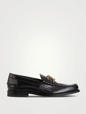 Leather Chain Loafers