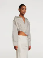 Mejean Cotton-Linen Cropped Shirt