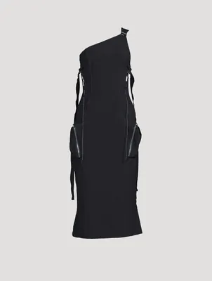 La Robe Marrone One-Shoulder Dress