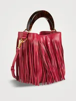 Small Venice Fringe Leather Bucket Bag