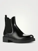 Chocolate Leather Chelsea Boots