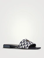 Embroidered Slide Sandals