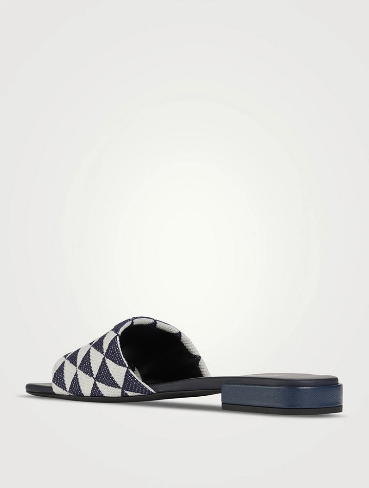 Embroidered Slide Sandals