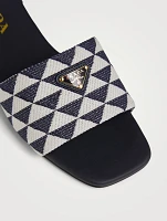 Embroidered Slide Sandals