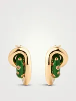 Enameled Loop Earrings