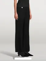 Wool Gabardine Flare Trousers