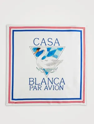 Silk Scarf In Casablanca Par Avion Print