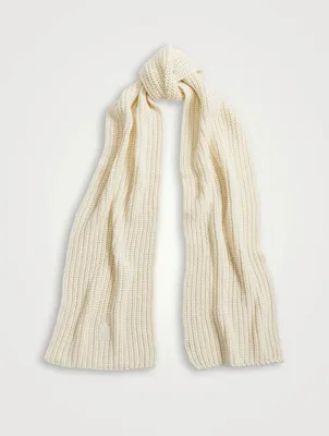 Nell Ribbed Merino Wool Scarf