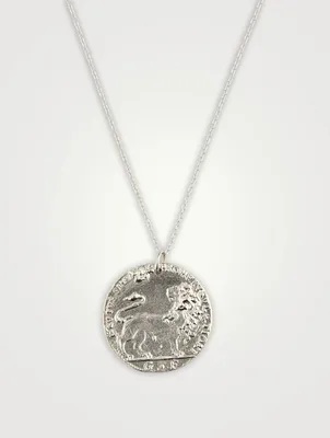 The Snow Lion Medallion Necklace 