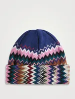 Wool Colourblock Zig-Zag Toque