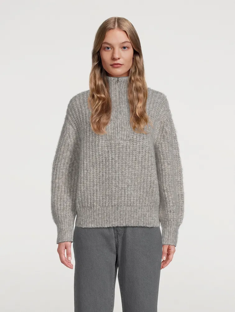 Alpine Alpaca-Blend Zip Sweater
