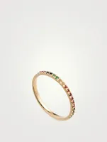 14K Gold Rainbow Eternity Ring