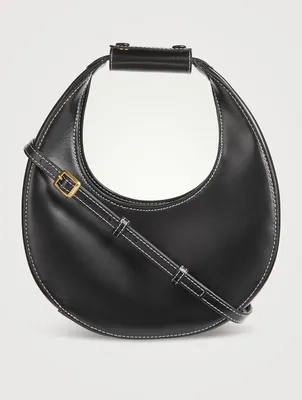 Mini Moon Leather Shoulder Bag