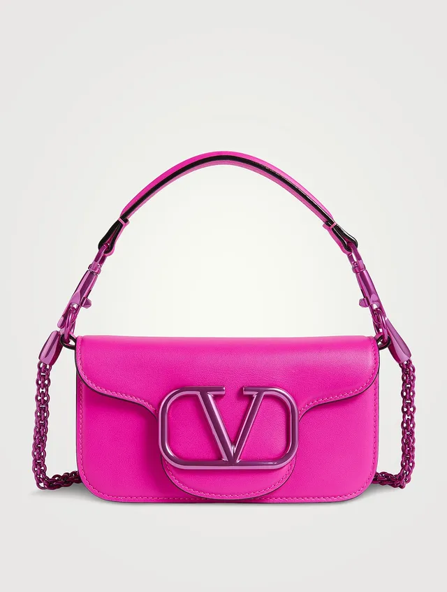 Pink Locò small leather shoulder bag, Valentino Garavani