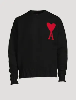 Ami De Coeur Wool Crewneck Sweater