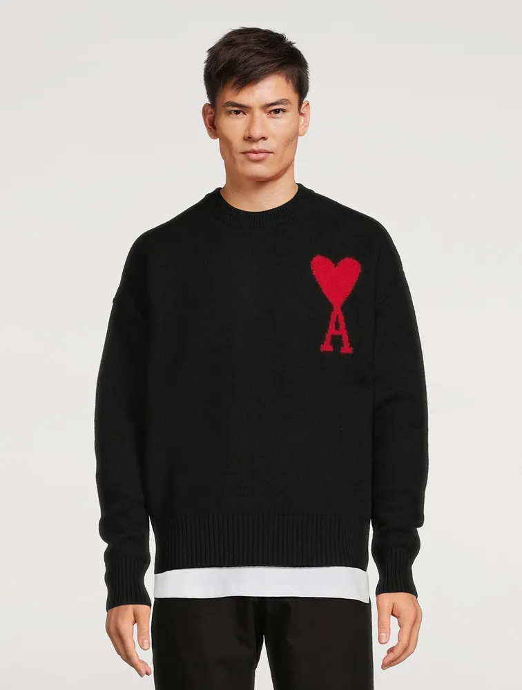 Ami De Coeur Wool Crewneck Sweater