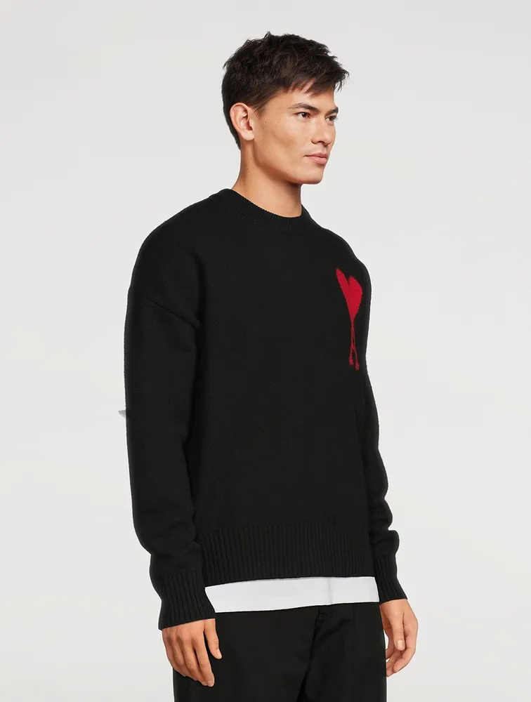 Ami De Coeur Wool Crewneck Sweater