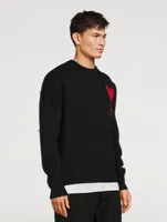 Ami De Coeur Wool Crewneck Sweater