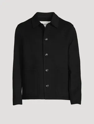 Wool And Cashmere Double Face Short Coat
