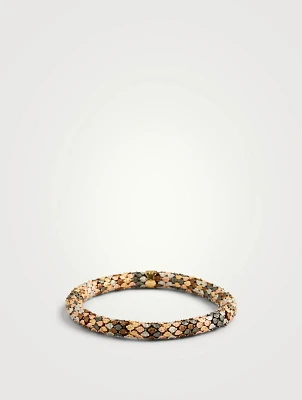 18K Gold Florentine Finish Thin Twister Luxe Bracelet