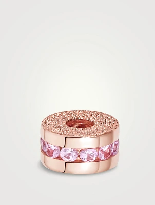 Forte Beads 18K Rose Gold Pavé Precious Bead With Sapphires