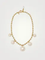 Marbella Pearl Flower Necklace