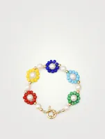 Chica Beaded Flower Bracelet