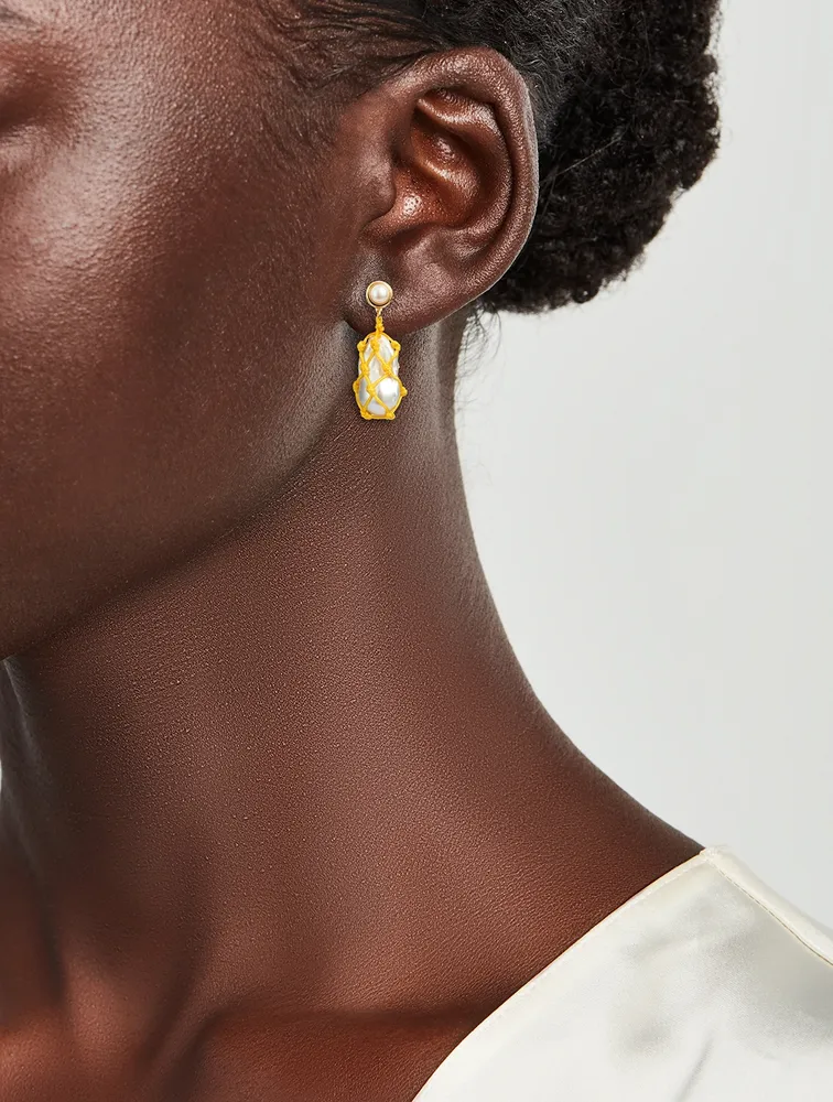 Marigold Pearl Earrings