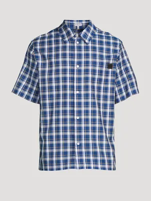 Cotton Check Short-Sleeve Shirt