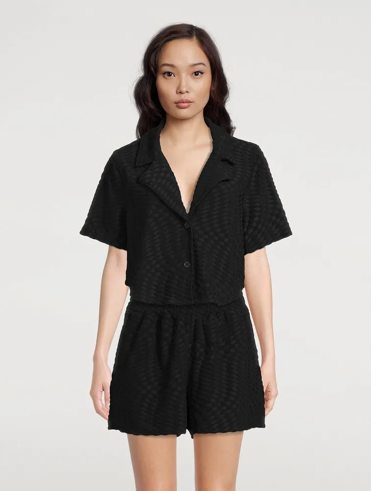 Jacquard Cropped Shirt