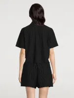 Jacquard Cropped Shirt