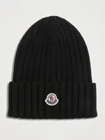 Ribbed Wool Toque With Logo