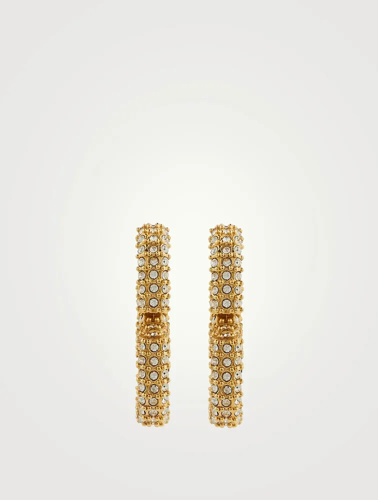 VLOGO Crystal Hoop Earrings