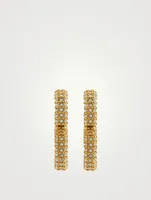 VLOGO Crystal Hoop Earrings