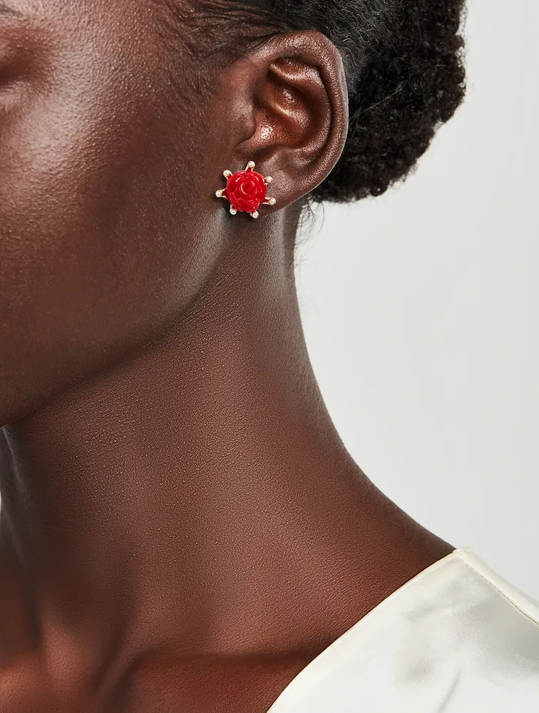 Tudor Rose Stud Earrings