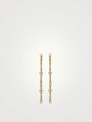 Florentine Long Drop Earrings With Faux Pearls And Crystals