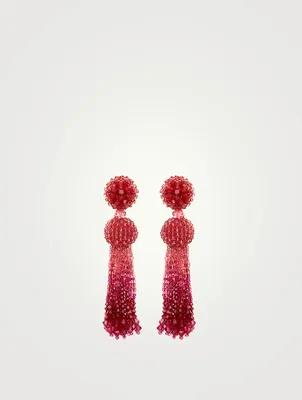 Degrade Beaded Tassel Earrings