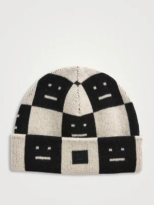 Kids' Wool Checkerboard Beanie