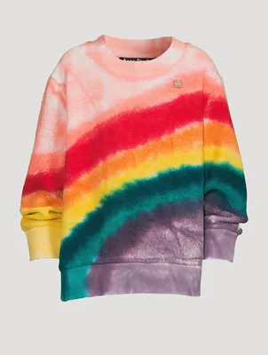 Rainbow Towelling Fleece Sweatshirt