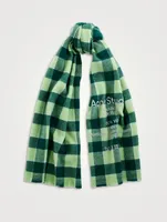 Wool Scarf In Buffalo Check